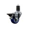 Service Caster 3'' Blue Poly Swivel 1-5/8'' Expanding Stem Caster with Brake SCC-EX20S314-PPUB-BLUE-PLB-158 - alternate 1